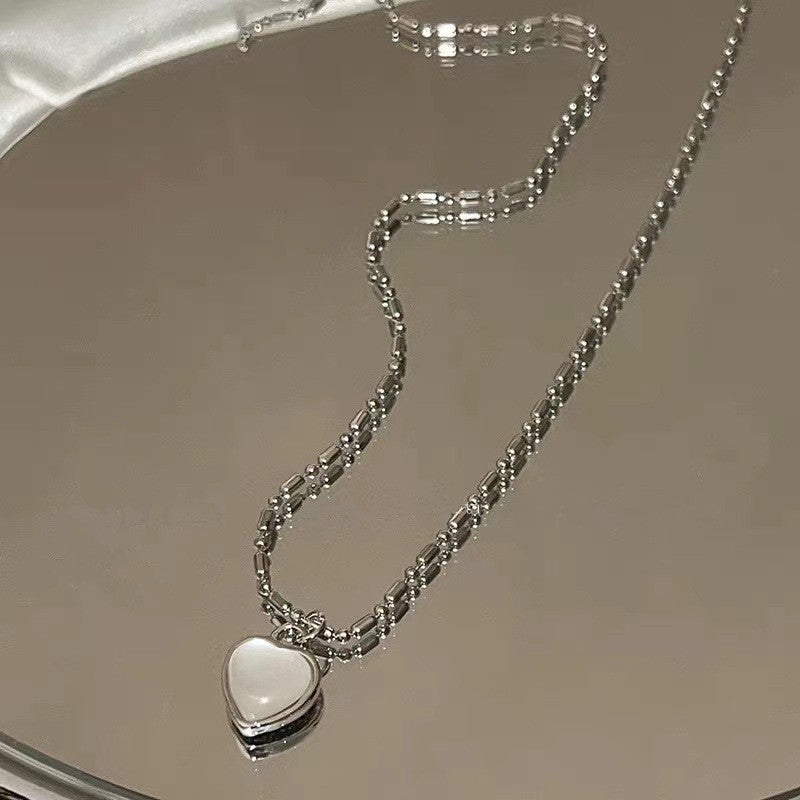 9 Peças Colares Simples Tipo Choker para Mulheres Moda Coração Amor Estrela Pingente Colar Camadas Joias Presente Europeu e Americano 2024