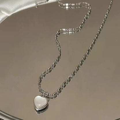 9 Peças Colares Simples Tipo Choker para Mulheres Moda Coração Amor Estrela Pingente Colar Camadas Joias Presente Europeu e Americano 2024