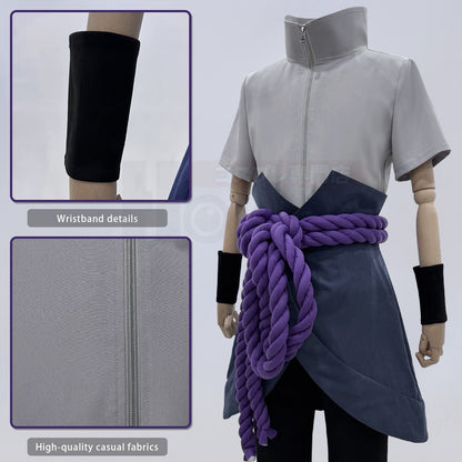 HOLOUN Anime Uchiha Sasuke Cosplay Costume Top Pants Belt Cos Convention Gift Adult Version Unisex