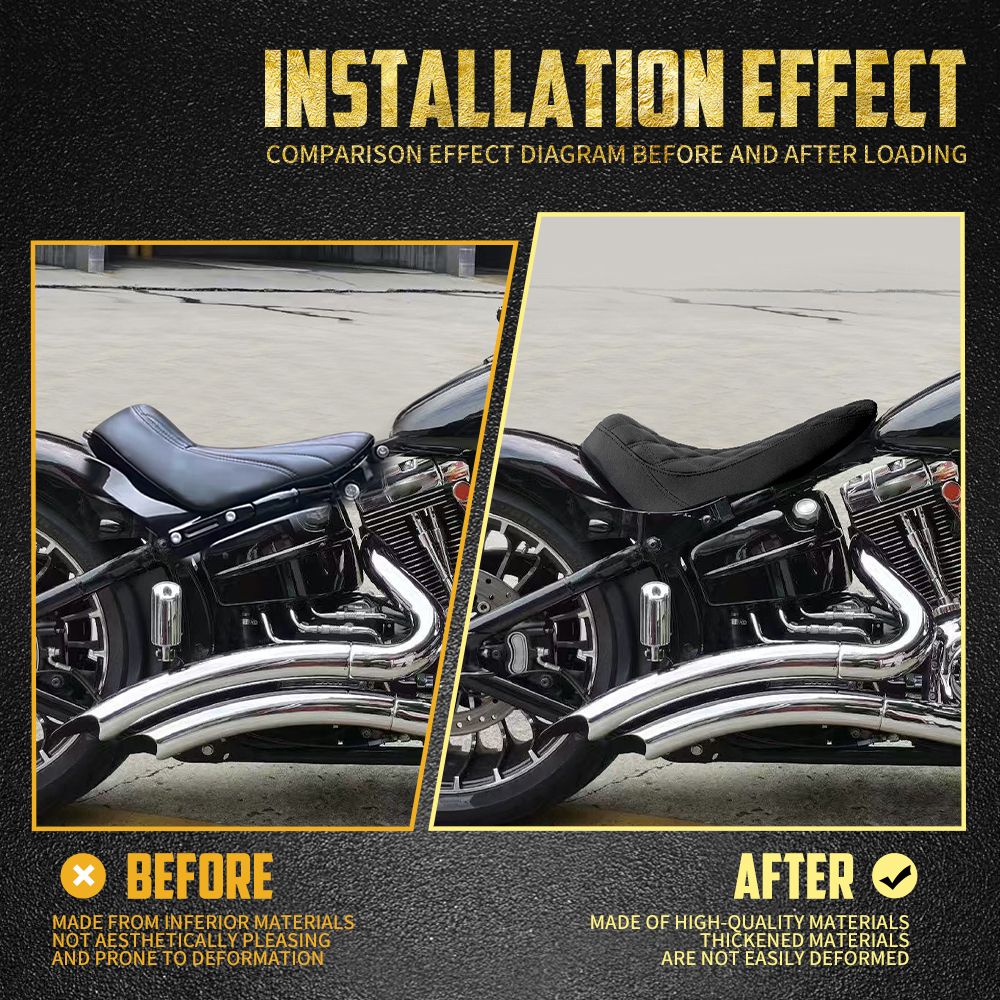 Motorcycle Driver Solo Seat Rear LED Light Fender With Brake Turn Signal Lamp Set For Harley Softail Breakout Rocker 2008-2017