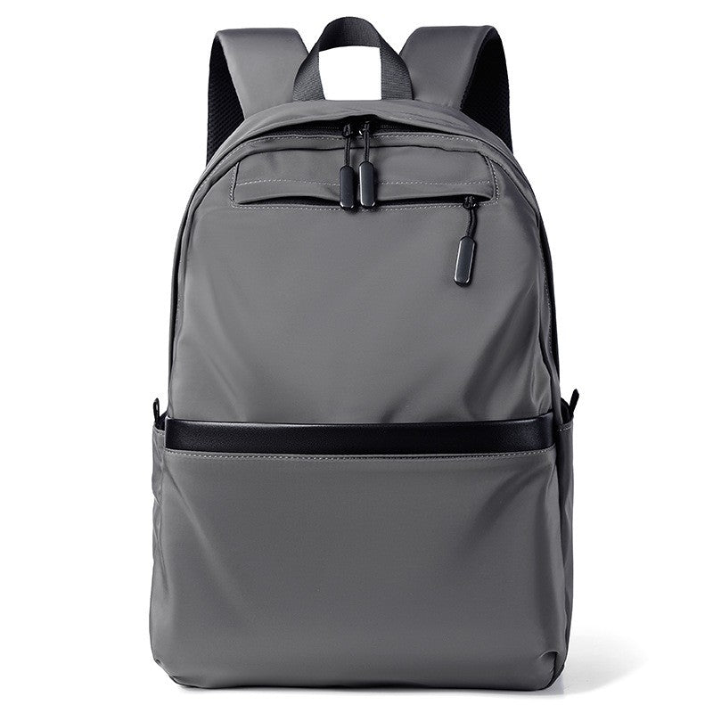 Mochila de negócios masculina de novo estilo, nylon, cor sólida, grande capacidade, mochila escolar para estudantes, mochila de viagem em promoção