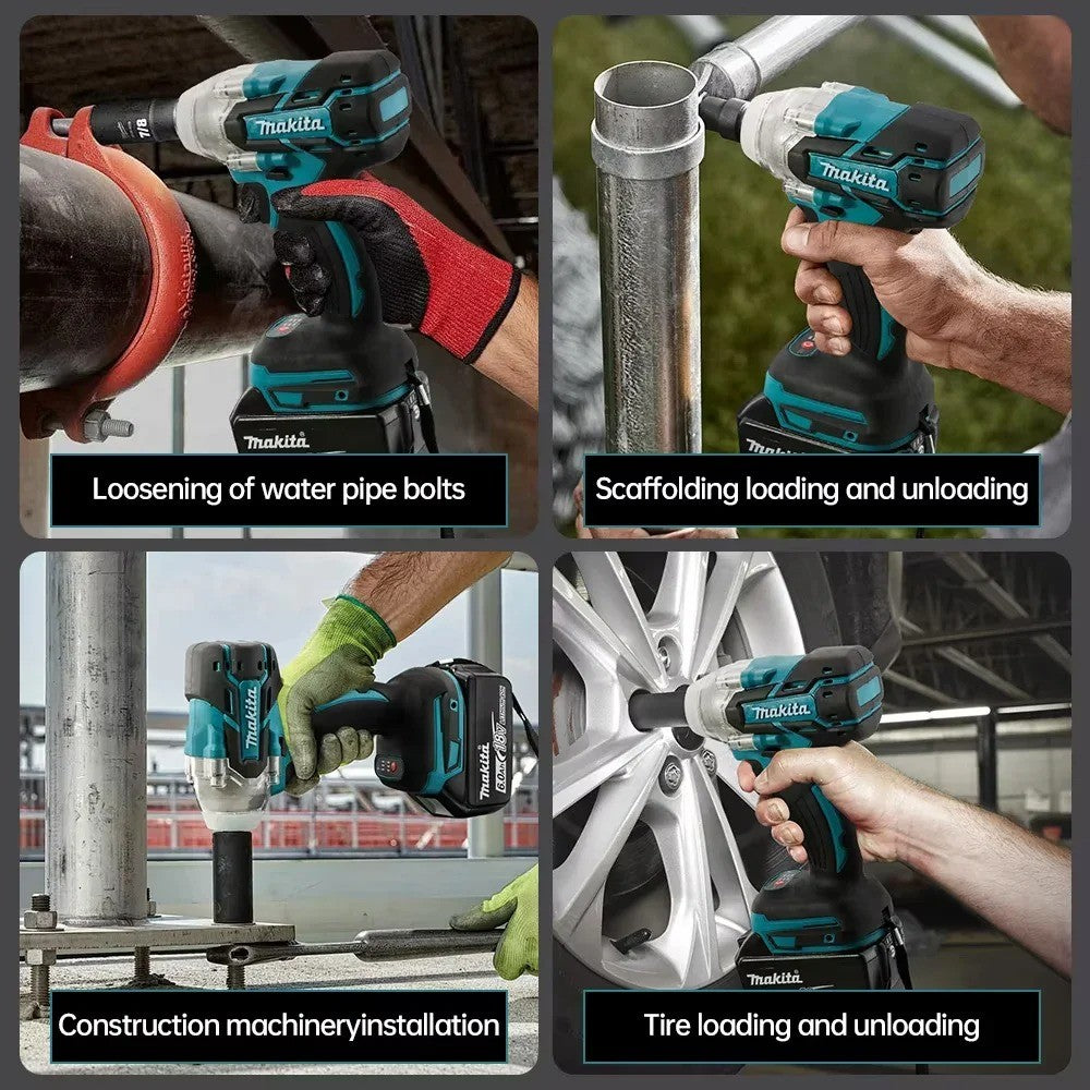 Parafusadeira de impacto de alto torque Makita DTW 285, chave de fenda portátil sem fio recarregável, ferramenta multifuncional de bateria de lítio 18V