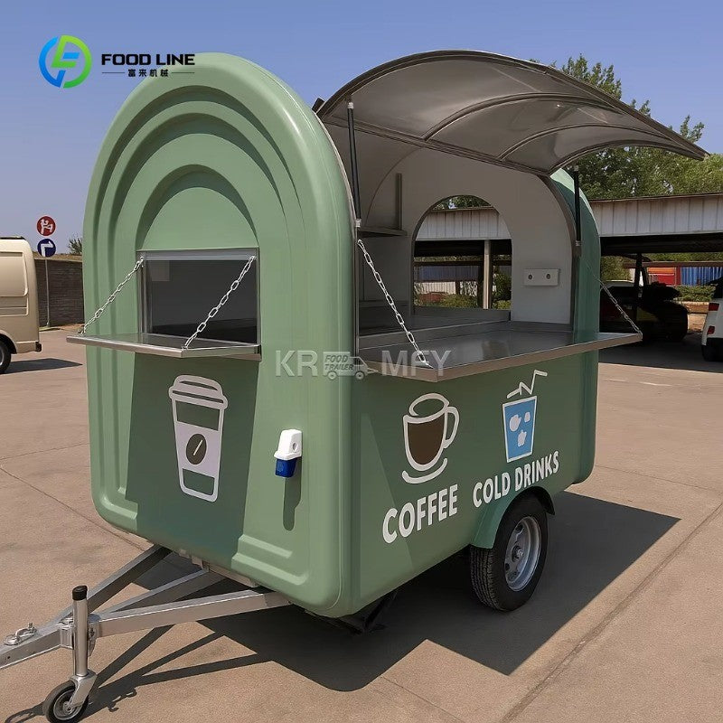 Melhor Venda Nos EUA Café Van Bar Hot Dog Hambúrguer Taco Caminhão Cozinha Móvel Carrinhos Vintage Food Trailer