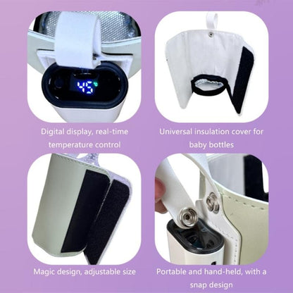 Insulated Baby Bottle Heater LED Display 5800mAh Battery Night Feeding Essential L8RB