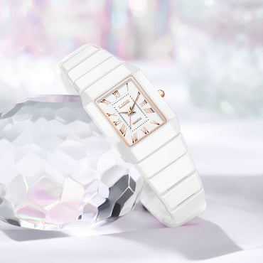 LIGE 2026 Women's Watch ceramic fashion quartz wristwatch elegant waterproof vintage watches ultra-thin Watch for Women reloj
