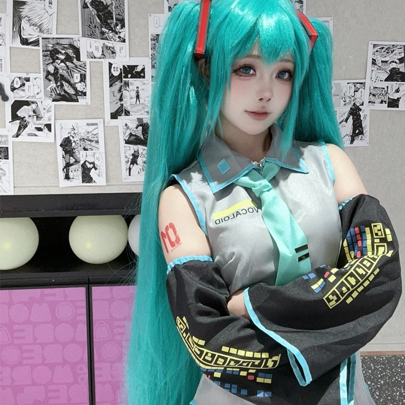 Anime Character Performance Clothes Hatsune Miku MIKU Anime Clothes Cosplay Clothes JK Skirt Same Suit Wig Accessories Halloween
