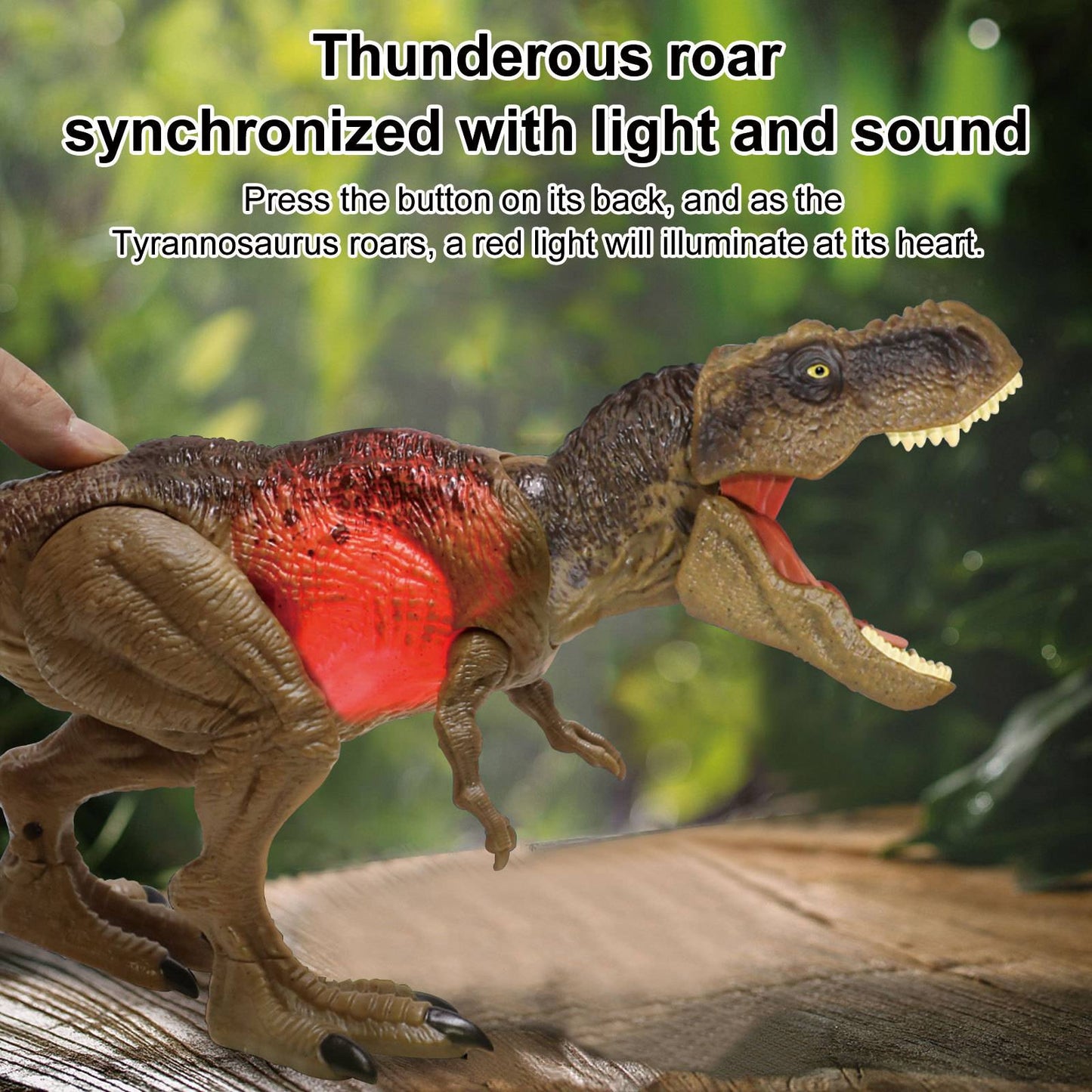 Novo Modelo Realista de Dinossauro Período Jurássico Elétrico Andando Efeito Sonoro Luz Rugindo Tiranossauro Presentes de Dinossauro para Meninos