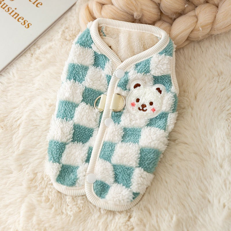Roupas de cachorro de lã de outono Colete de cachorro com estampa de coelho Moda Moletom de cachorrinho Quente Colete de gato Pulôveres Moletons de estimação Fantasia de chihuahua