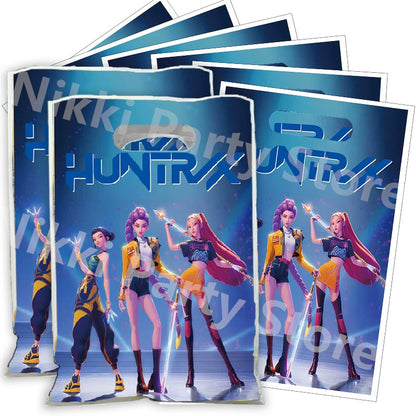 Kpop Demon Hunters Sacolas de Festa 16.5*25cm Sajaboys Sacola de Doces Sacola de Brindes Suprimentos de Festa de Aniversário Decorações Presente para Meninas Lembrancinhas de Festa