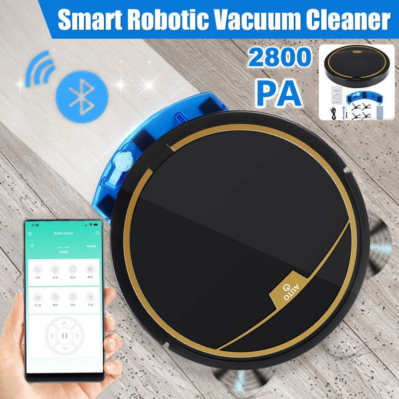 Aspirador Robô Inteligente 2800PA Controle Remoto Sem Fio Máquina de Limpeza Automática Varredura de Chão Aspirador de Pó Úmido e Seco Para Casa