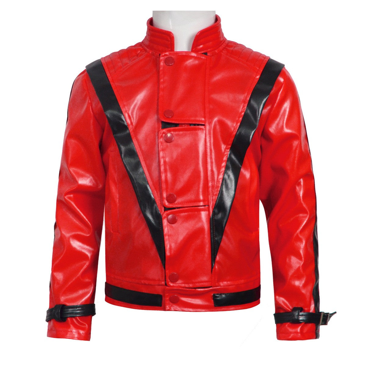 Classic Michael Joseph Jackson Leather Red Thrilling Jacket Halloween Birthday Gift Night Outwear