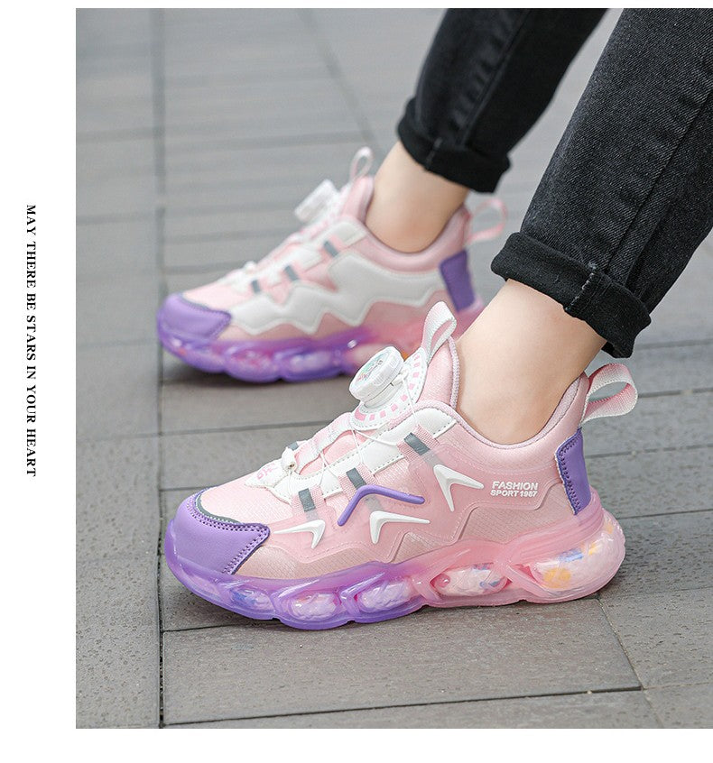 New Children's Leather Casual Shoes For Boy Girls Outdoor Running Sneakers Breathable Mesh Kids School Walking Sport Non Slip