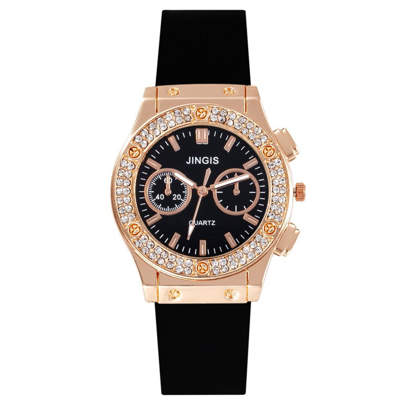 New Women Watches Fashion Silicone Quartz Watch All-Match Men's and Women's Same Diamond Watch Neutral Watch Alloy Student Watch