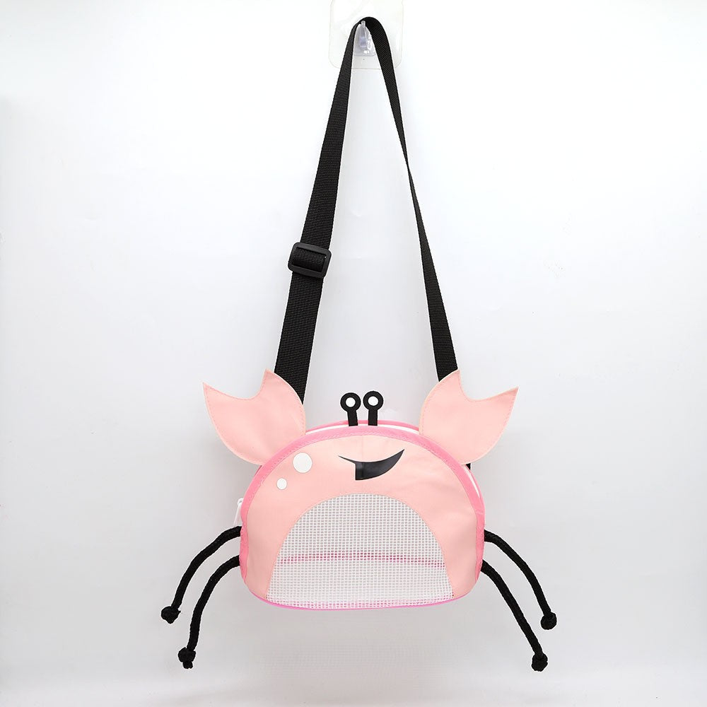 Crab Children's Beach Bag Storage Bag Outdoor Shell Bag Travel Crossbody Small Backpack Toy Storage Bag