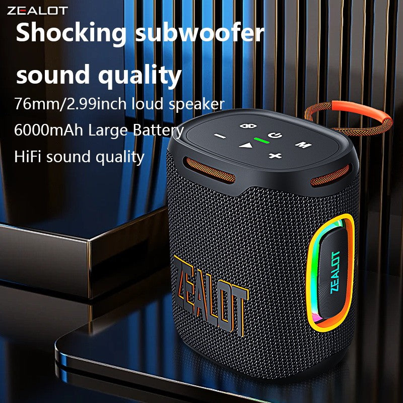 ZEALOT S122 25W Portable Wireless Speaker, Wireless Speaker, Bass Boost, Dual Pairing, 6000mAh Battery.