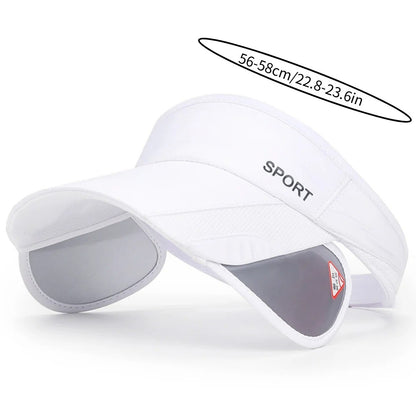 Draw Brim  Visor Cap Extended Brim Adjustable Suncreen CapsFor Women Men Cycling Yoga Climbing Solid Color Sun Hat