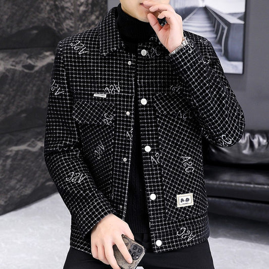 Winter Short Wool Blends Jackets Men's Brand Casual Business Trench Coat Thickened Warm Social Streetwear Overcoat