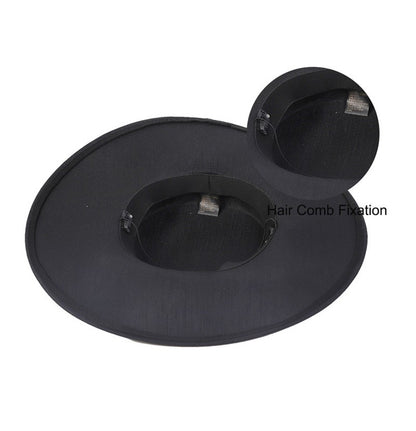 FS Elegante Chapéu de Aba Larga Marfim Feminino Grande Laço Ocasião Formal Kentucky Boné Feminino Casamento Coquetel Festa Fedora de Topo Reto 2024