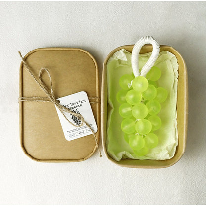 Sabonete Artesanal em Barra, Sabonete em Caixa de Presente com Agrupamento de Uvas Peroladas para Banho e Lavagem e Limpeza e Nutrição, Suave Extrato Vegetal que Remove a Sujeira
