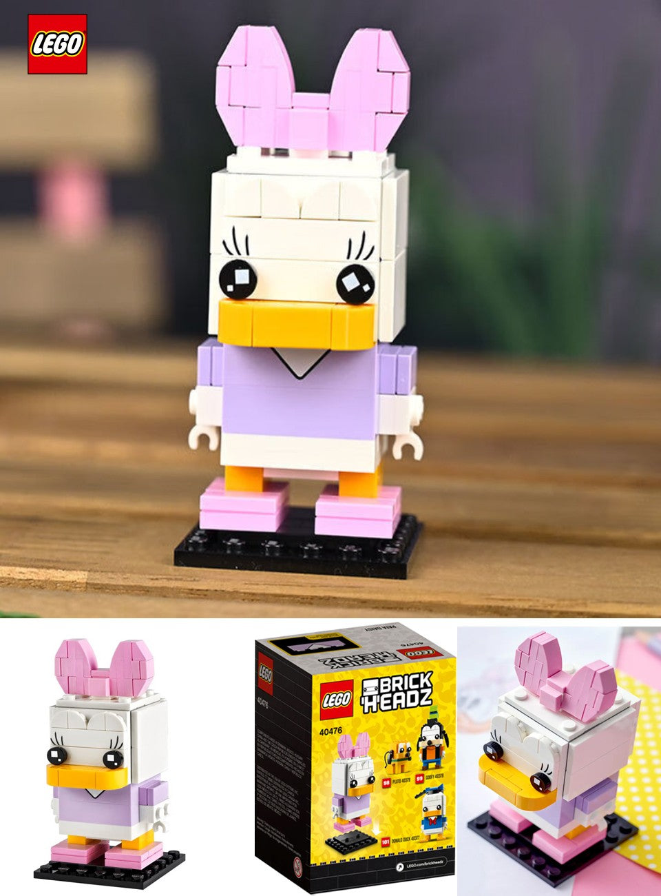 LEGO 40476 BrickHeadz Pato Colecionadores BrickHeadz e amantes de figuras de desenho animado 110 PEÇAS