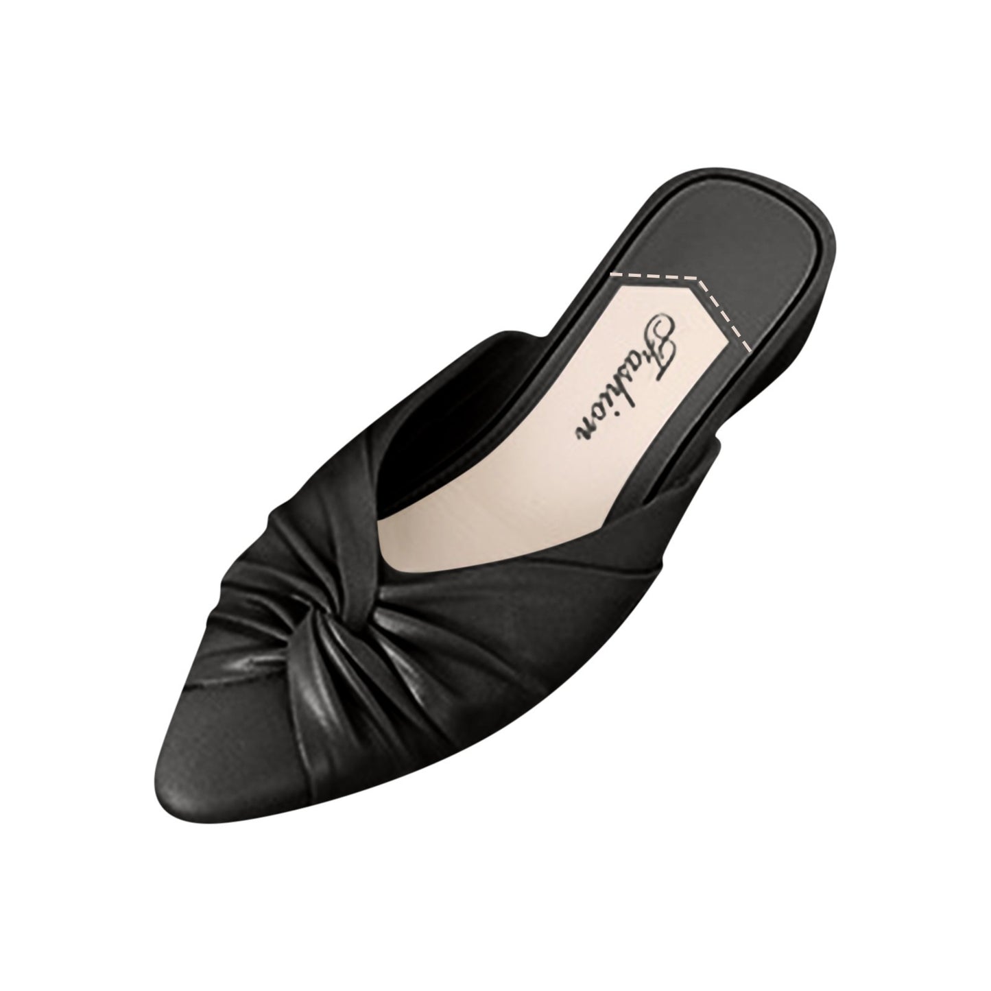 Women's Summer New PVC Fashion Pointy Solid Color Daily Casual Indoor And Outdoor Sandals Beach Flip-flops  Low Heel Sandals