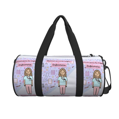 Couple Travel Bag Enfermera En Apuros Doctor Nurse Gym Bag Large Oxford Custom Handbag Colorful Casual Sports Bag