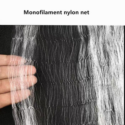 Rede de Pesca de Nylon Monofilamento 3 Camadas Malha de Emalhar para Isca de Peixe, Profundidade 1,5m a 6m, Comprimento 20m a 90m, Malha 25mm-60mm