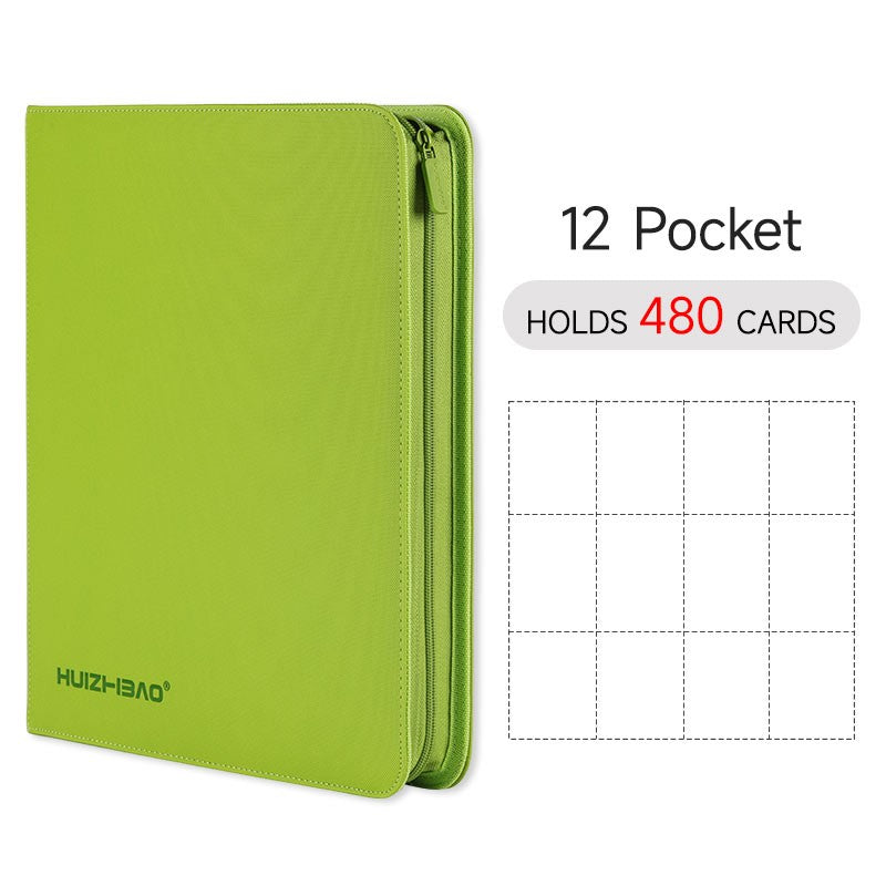 Fichário de Cartões com Zíper, 9/12 Bolsos, Álbum de cards de troca, Página de carregamento lateral durável para mtg tcg para pokemon para yugioh para futebol