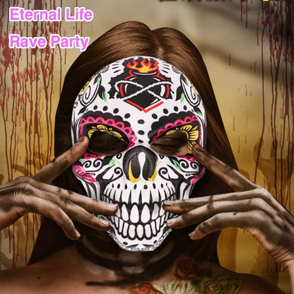 Adult Halloween Skull Mask Novelty DIY Cosplay Mask Full Face Day of The Dead Masks
