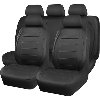All Season Quited PU Leather Car Seat Cover Full Surrounded Seat Protector Waterproof Universal Fit Sedan Suv Pick-up Truck Seat