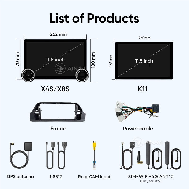 Ainavi 2K Screen Car Radio For Toyota RAV4 2020 2021 2022 2023 2024 2025 XA50 RAV 4 Wireless Carplay Android Auto Car Multimedia