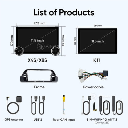 Ainavi 2K Screen Car Radio For Toyota RAV4 2020 2021 2022 2023 2024 2025 XA50 RAV 4 Wireless Carplay Android Auto Car Multimedia