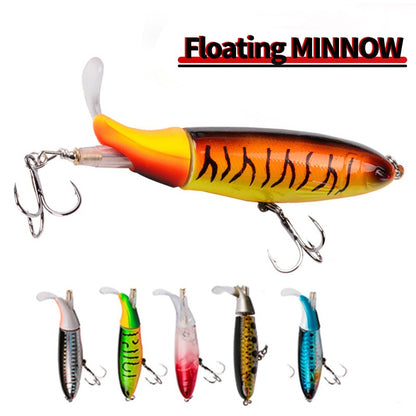 Iscas de Pesca Popper Propeller Topwater 13g Isca Artificial Hard Crankbait Wobblers Cauda Rotativa Acessórios de Pesca