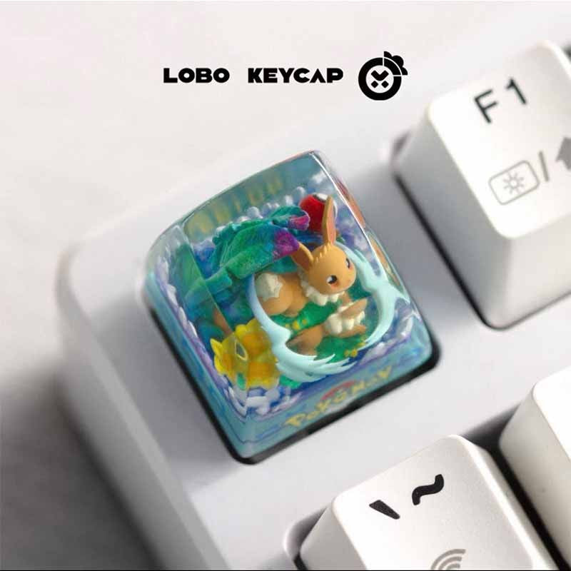 Teclas personalizadas de resina fundida com tema de Pokémon, Pikachu, Gengar para teclado mecânico - Presente personalizado