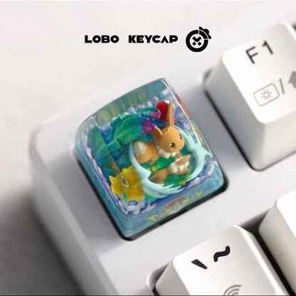 Teclas personalizadas de resina fundida com tema de Pokémon, Pikachu, Gengar para teclado mecânico - Presente personalizado