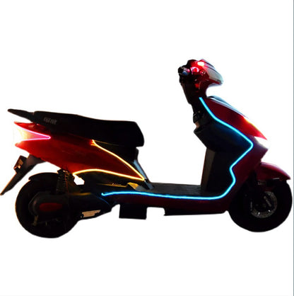 BLALION Lâmpada Ambiente Decorativa para Motocicleta, Luz Neon Impermeável, Fitas de LED Flexíveis com Controlador, Luzes de Atmosfera 12V