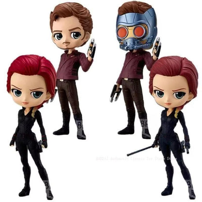 Bandai original Banpresto Qposket Vingadores Capitão América Thor Odinson Viúva Negra Bucky Barnes Thor Fine Collection Figuras