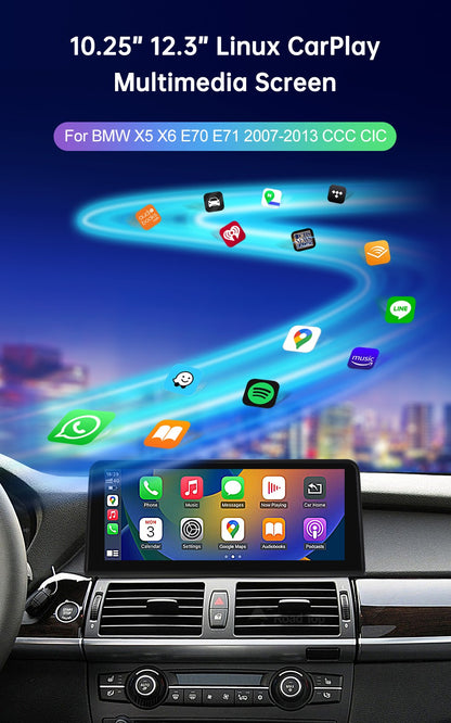 Wireless CarPlay Android Auto Car Multimedia Display For BMW 1 Series  E81 E82 E87 E88 CCC/CIC System Touch Screen Car Radio
