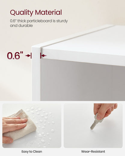 VASAGLE CUSTOS Collection - Bookshelf, 3-Tier Bookcase, Book Shelf, Open Storage Shelf, 9.4 x 23.6 x 32 Inches, for Living Room