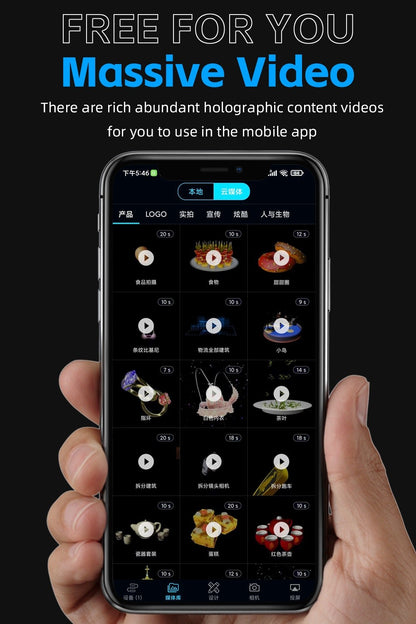 Hologram 3D Ventilador Fan Advertising Display Luces Led light Sign Holographic Player Support Images Video Draw Audiences