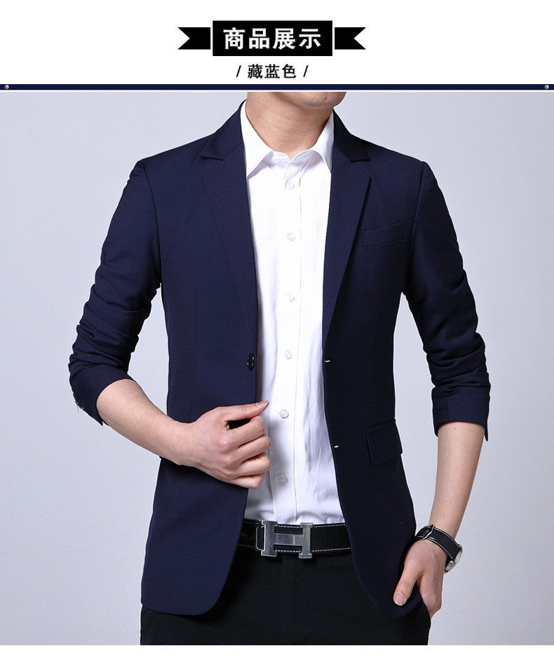 S-7XL New Business Dinner Gentleman Slim Gentleman Group Dress Fashion Men British Style Dress Best Man Solid Color Blazer