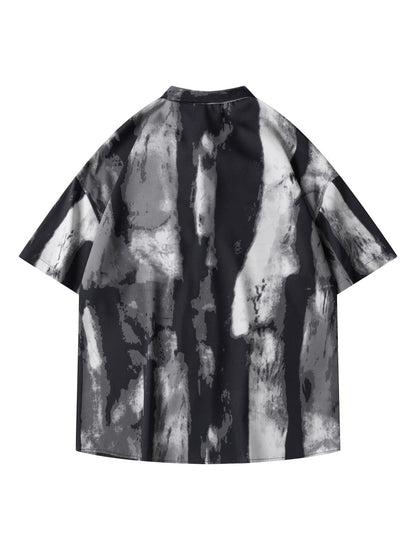 Flower shirt men's summer new loose short sleeved shirt casual beach suit MH211