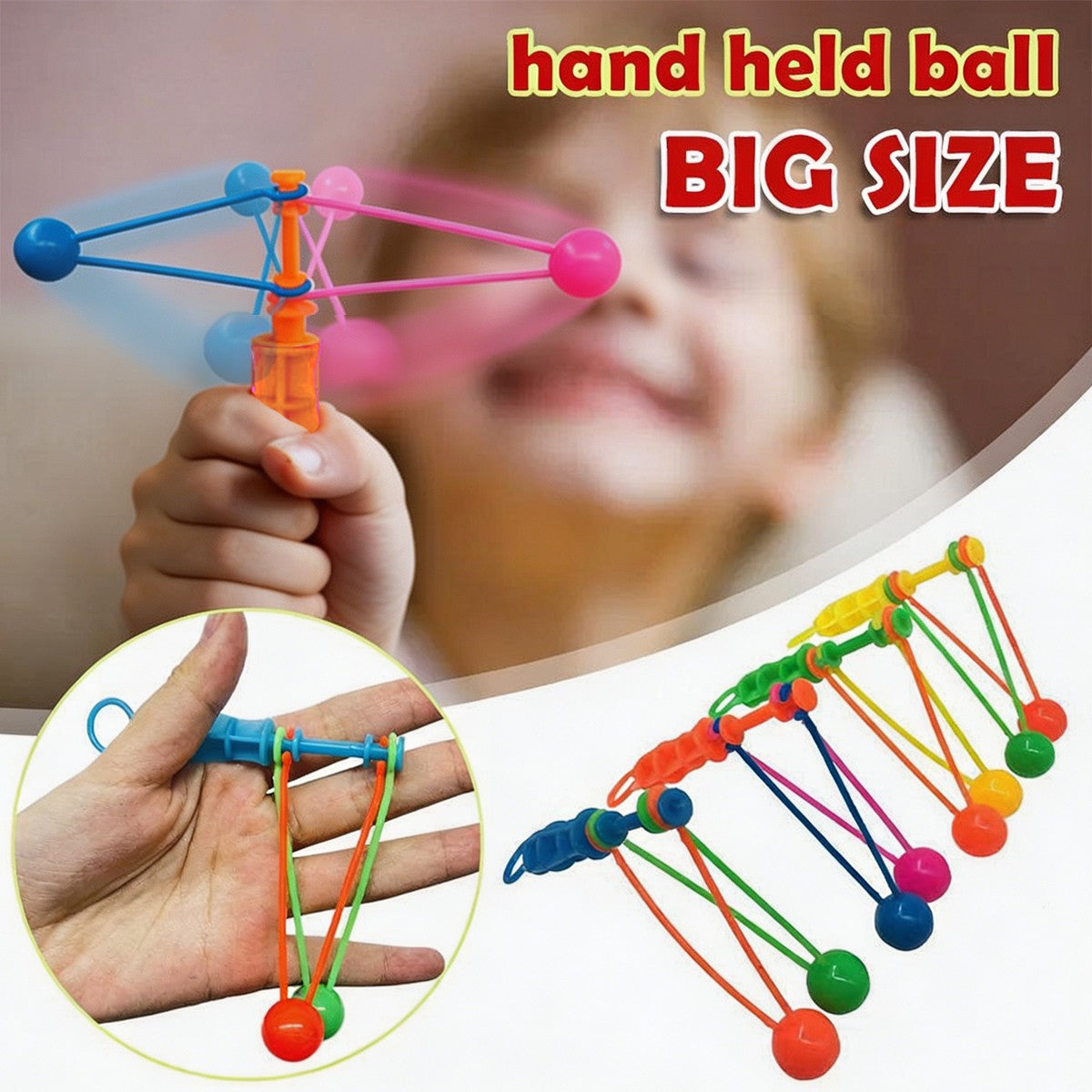 2/5/10Pcs Fun Hand-cranked Bumper Ball Kids Birthday Party Kindergarten Party Gift Reward Pinata Gift Bag Filler Carnival Award