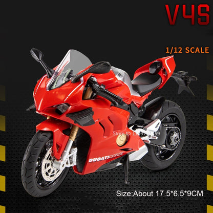 1:12 Scale Sportster S Modelos de Brinquedo de Moto Metal Fundido V4S Motocicletas em Miniatura com Absorção de Choque Pneus de Borracha para Presentes de Meninos