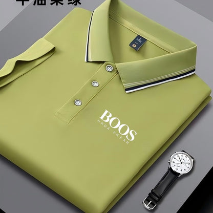2025 Summer New Embroidered Men's Short Sleeved Polo Shirt Fashion Design Golf Top Casual T-shirt
