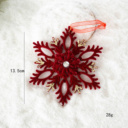 1/10PCS Red Velvet Christmas Tree Accessories Carriage Garland Hanging Holiday Party Celebration Decorations
