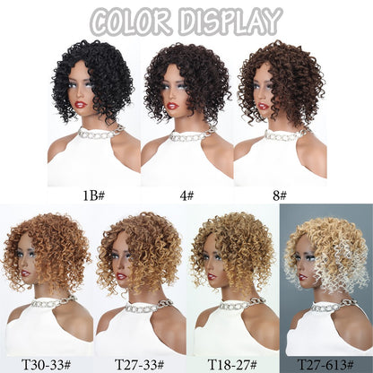 Toppers Sintéticos Afros Crespos Cabelo Cacheado Perucas Para Mulheres Negras Com Cabelo Ralo Aumentam O Volume Do Cabelo