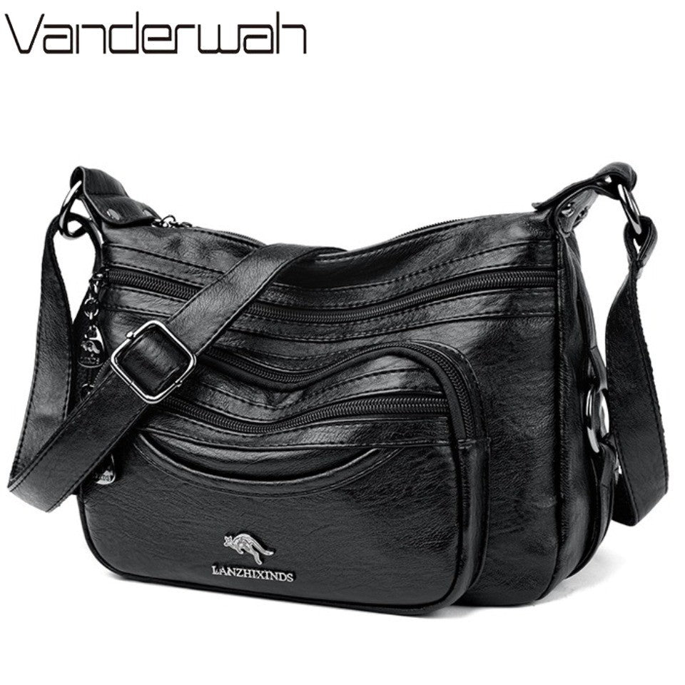 Top Quality Pu Leather Female Crossbody Multiple Pockets Bag Elegant Shoulder Bags for Women Casual Purses and Handbags Sac 2026