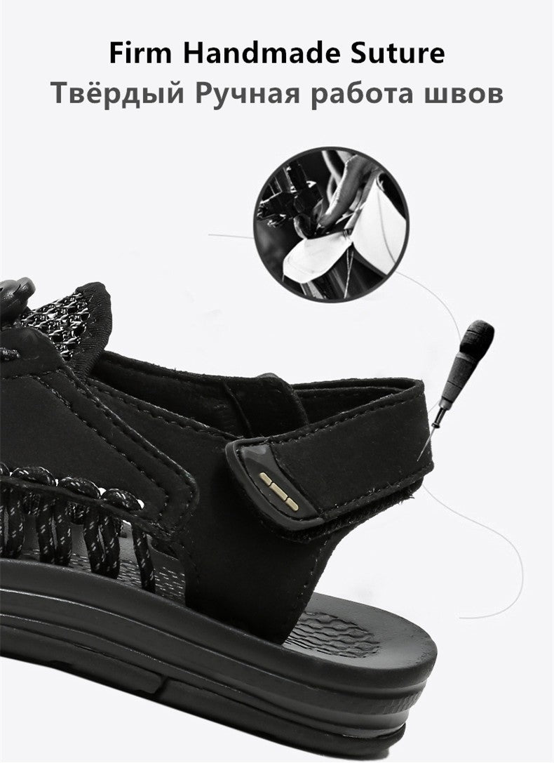 Summer New Sandals Fashion Handmade Weaving Casual Men Sandals Brand Designer Outdoor Walking Men's Shoes Summer Beach Shoes