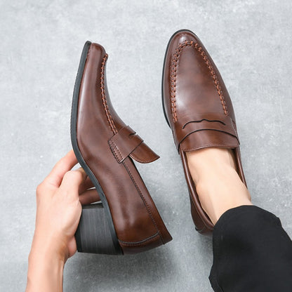 Classic Men's Dress Shoes High Heeled Casual Patry Business Leathers Shoes For Men Classic Wedding Men Formal Social Shoes Man